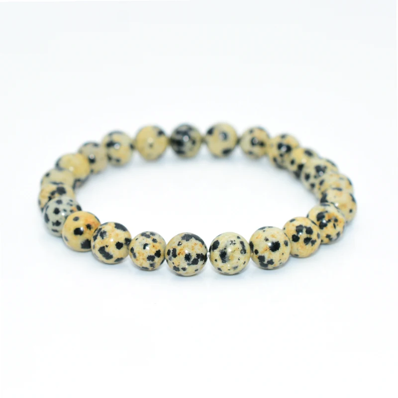 

Trade Insurance Natural Stone 4/6/8/10MM Buddha Dalmatian Jasper Stone Beads Bracelet