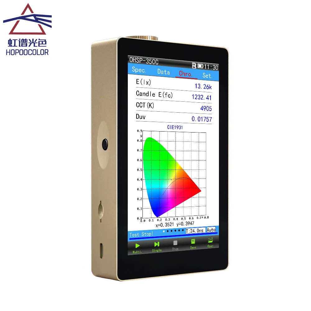 

OHSP-350C Handheld spectrometer optical instruments for led light CRI Test Finger Test lux meter