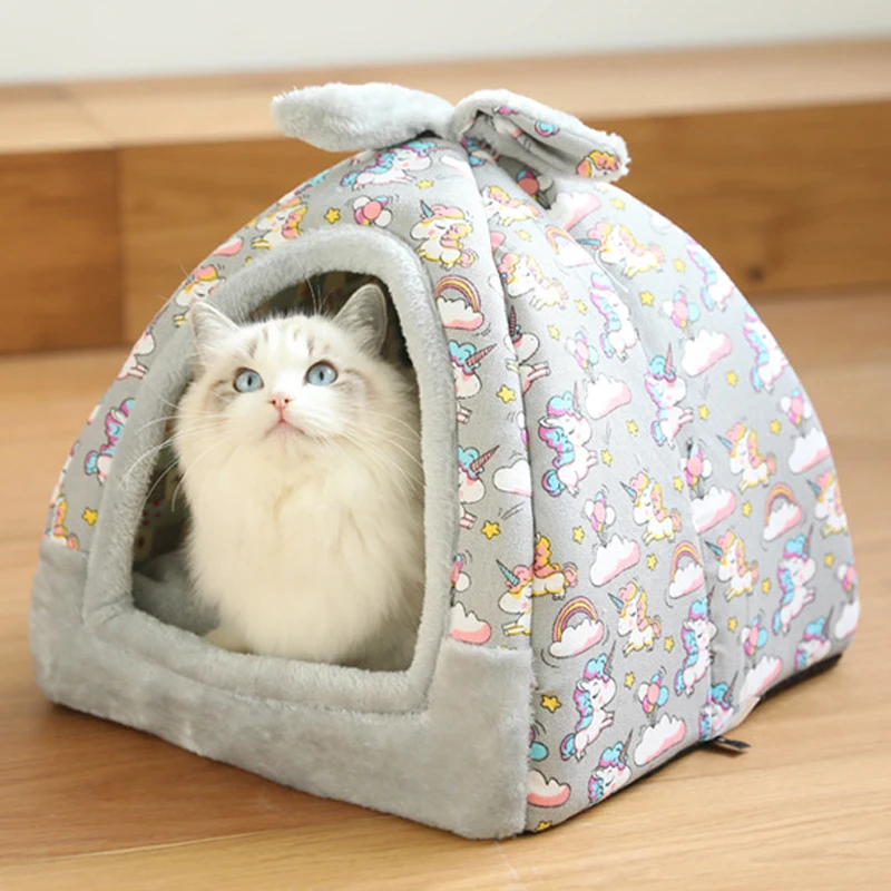 

Pet Cats And Dogs Winter Warm Fashion Luxury Easy To Carry Cotton House, Picture