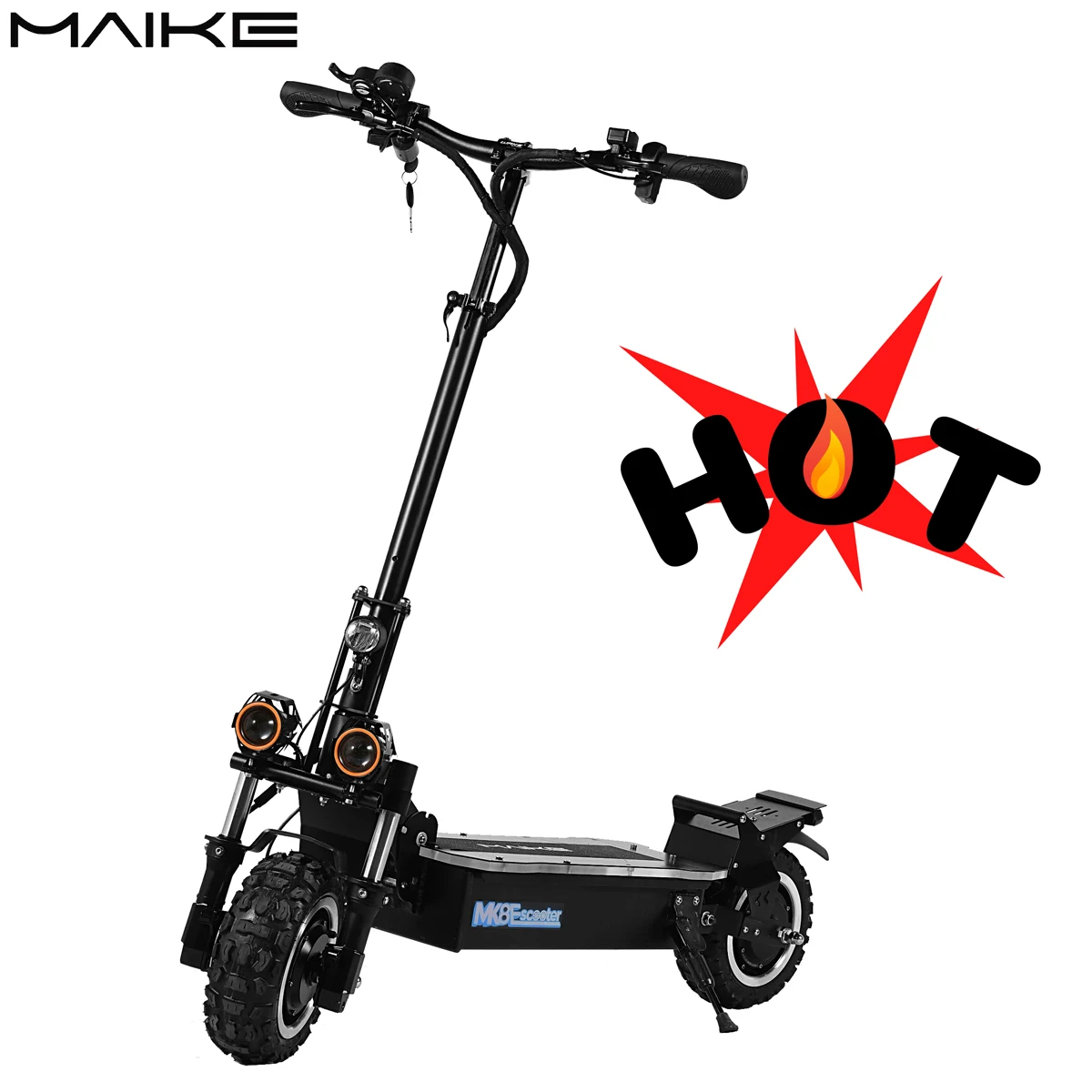

Maike mk8 60v 11 inch fat tire powerful 3200w dual motor off road e scooter china folding electric mobility scooter adult