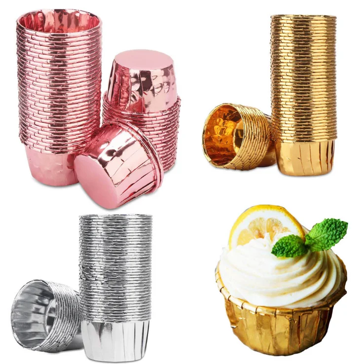 

DIY Aluminum Foil Baking Cups Muffin Cupcake Holder for Muffin Cup