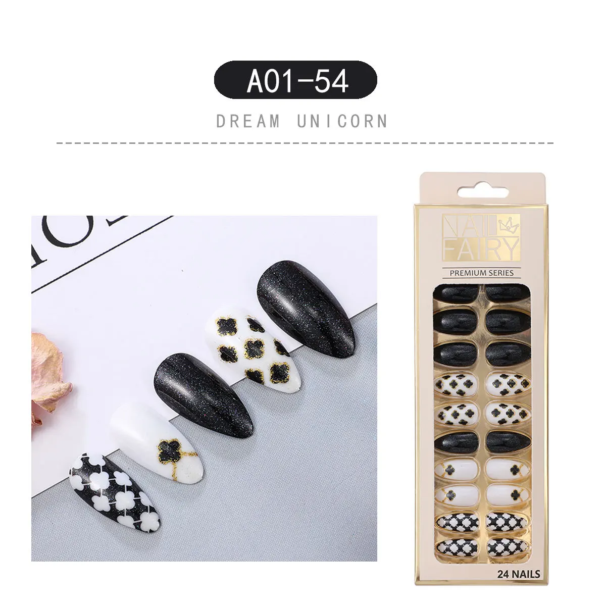 

24pcs/box Packaging Beauty Personal Care Nail Suppliers Artificial Fingernails Art Nails Fashion False Nails