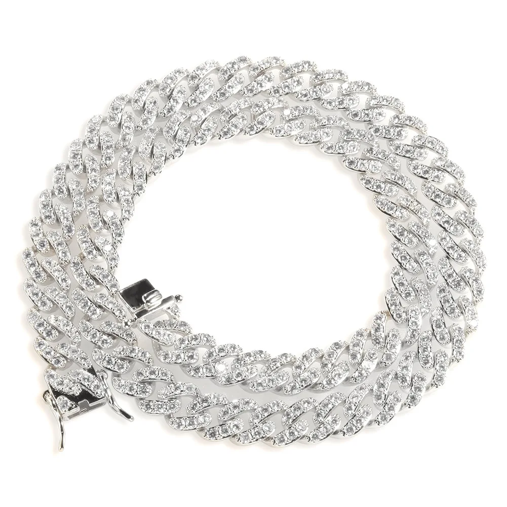 

hot sale fashion chunky necklace chain necklace with Zircon for men
