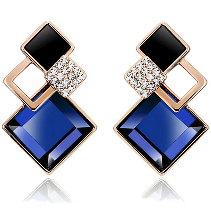 

Simple crystal stud s925 earring jewelry for women