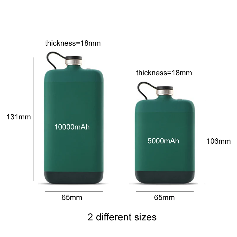 Factory Wholesale Bottle Shaped Rechargeable Hand Warmer Power Bank 10000mAh with Built-in Cable - ANKUX.COM