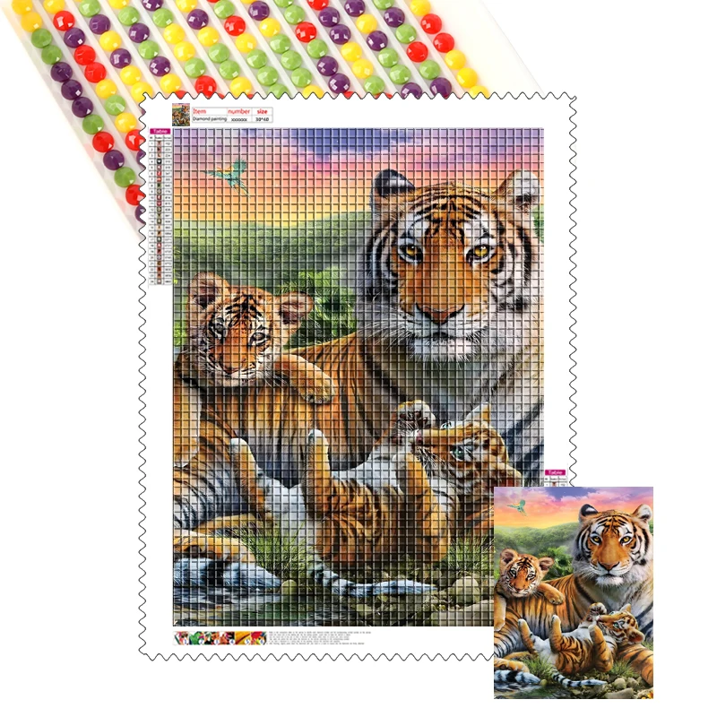 5d Animal Diamond Painting Wild Animals Art Crafts Picture Resin Drill Diamond Crystal Painting Custom DIY Diamond Painting Sets