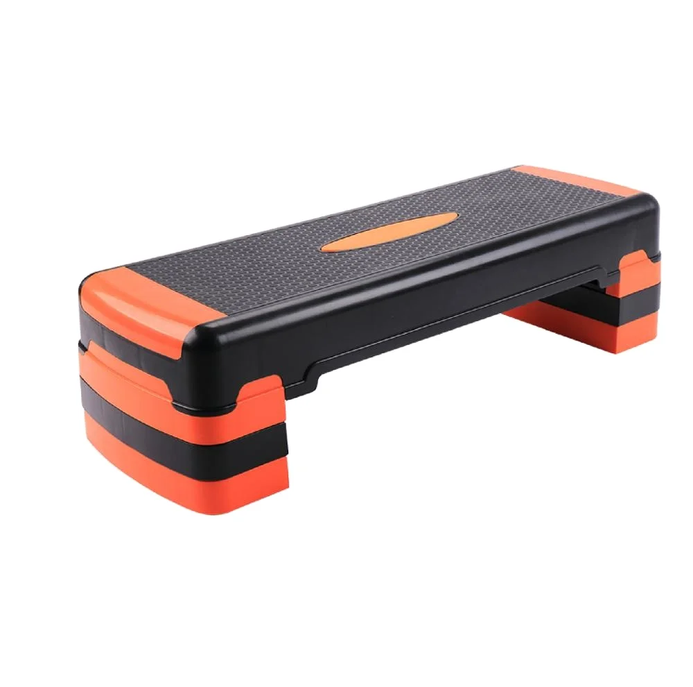 

BSCI Factory 90cm aerobic exercise step stepper platform with risers, Black+grey/red/green/orange,or customize