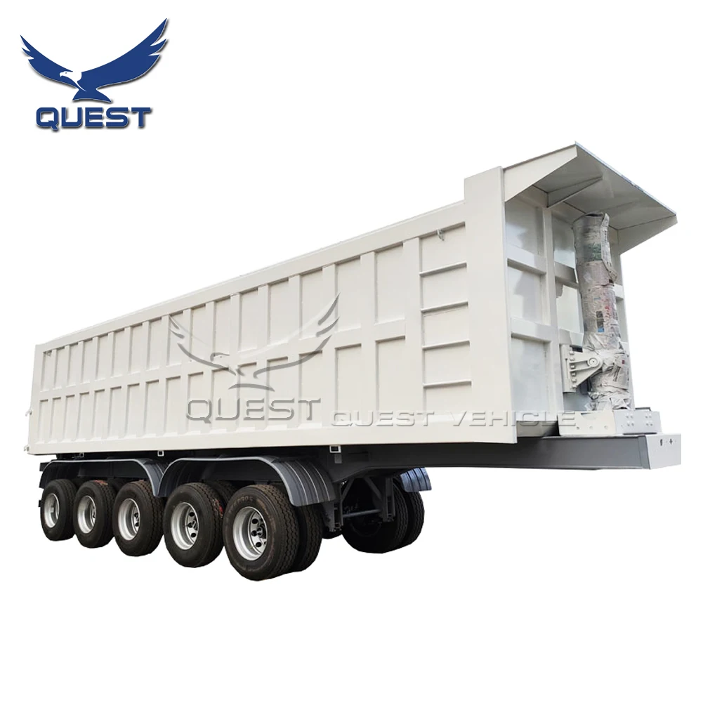 

Transport Construction Rock Sand Cement 3 4 5 Axle U Shape Dumper Truck Semi QUEST Tipping Trailer, Customers optional