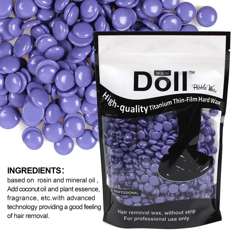 

Professional hair removal hard wax beans 300g package with 10 flavors