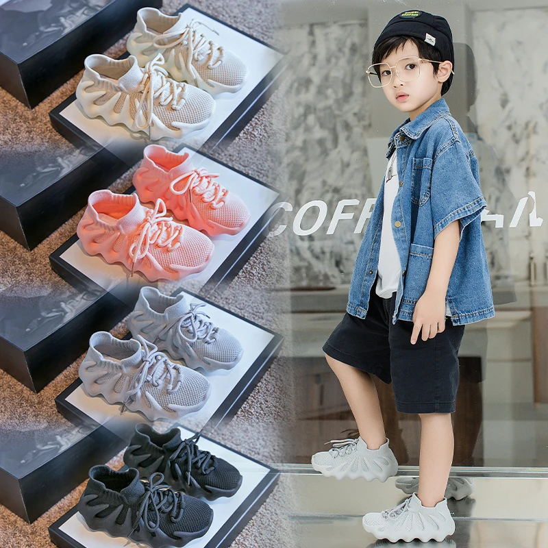 

Hot Selling High Quality Fashion Children Yeezy 450 Shoes Casual Sports Sneakers for Kids