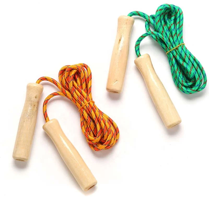

High Quality Cross Private Label Cheap Exercise Fitness Lighted Boxing Female Heavy Skipping Nylon Speed Handle Wooden Jump Rope, Customized color