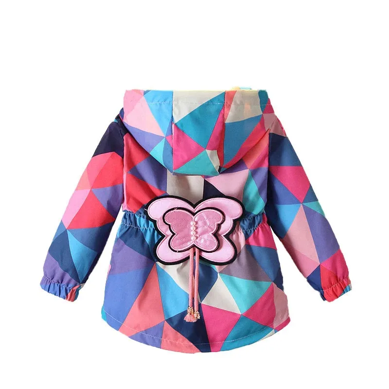 

Factory Outlet 2021 Spring Summer Autumn Girls Fashion Thin Flowers Hooded Jackets Baby Kids Children Sweet Coat