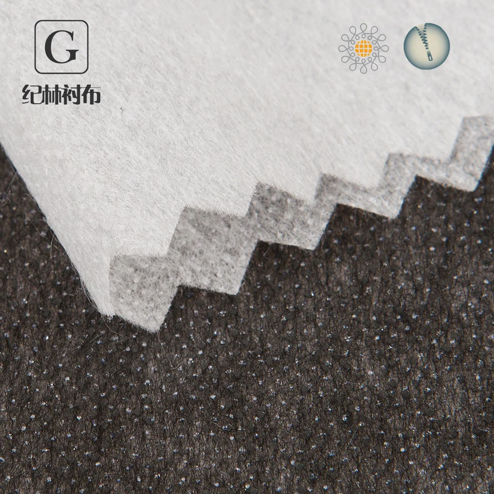 
wholesale Embroidered fusing 100% cotton shirt interlining fabric 