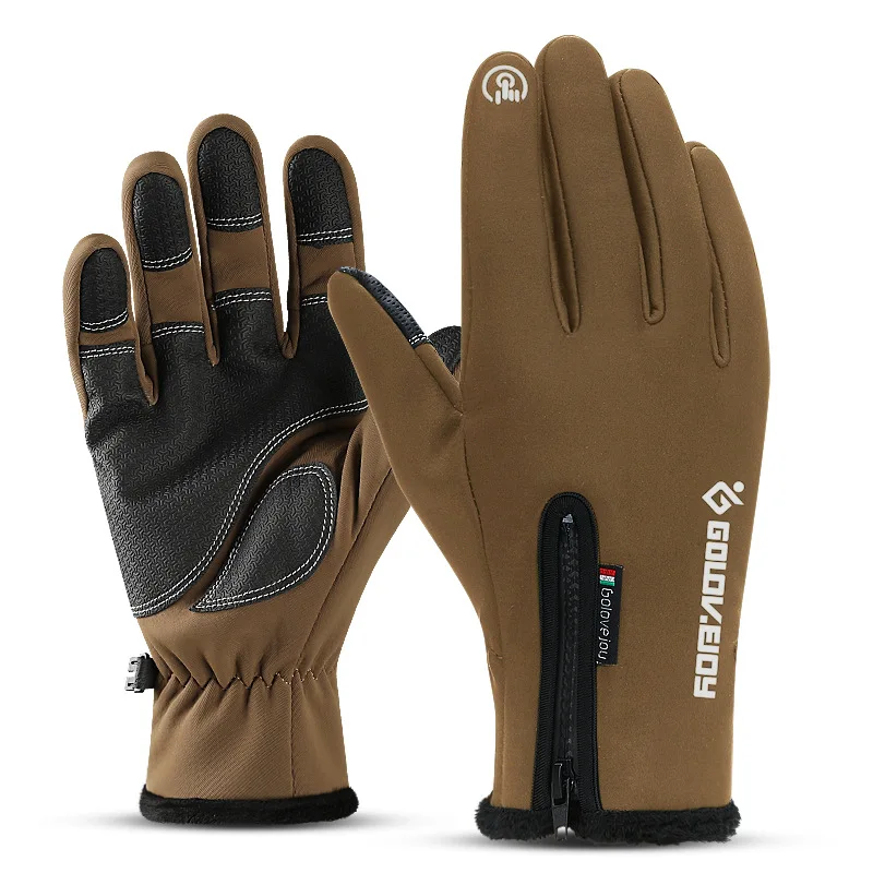 
Factory Direct Wholesale Cold-proof Waterproof Winter Gloves Cycling Fluff Warm Gloves For Touchscreen Cold Weather 