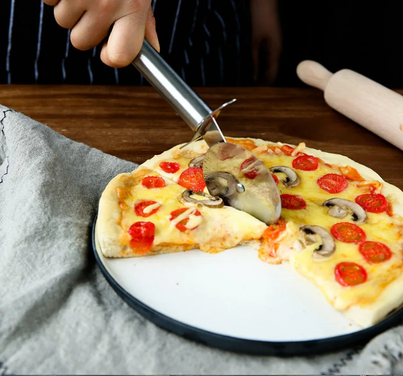 

Pizza Roller Knife Household Round Kitchen Pizza Cutter, As photo