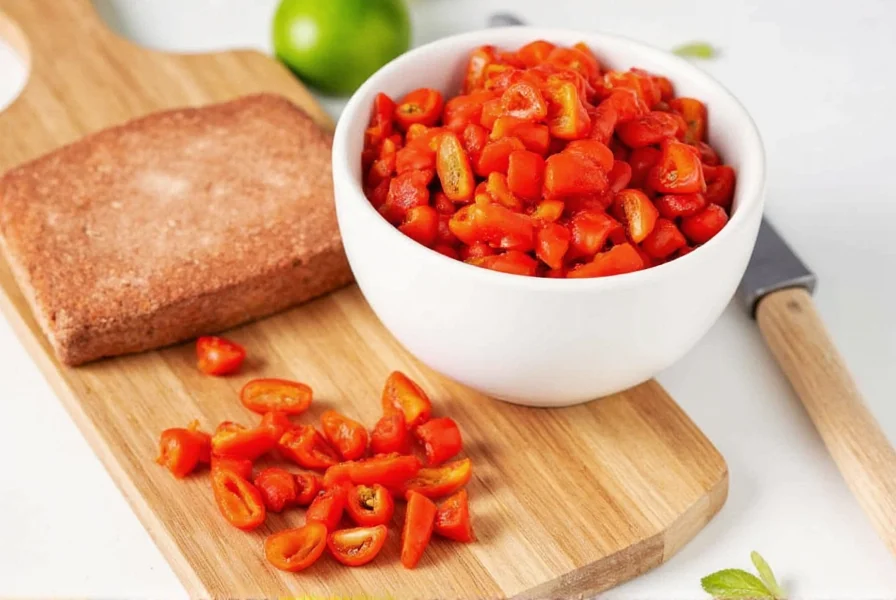 Bell Peppers Mixed with Salt and Vinegar