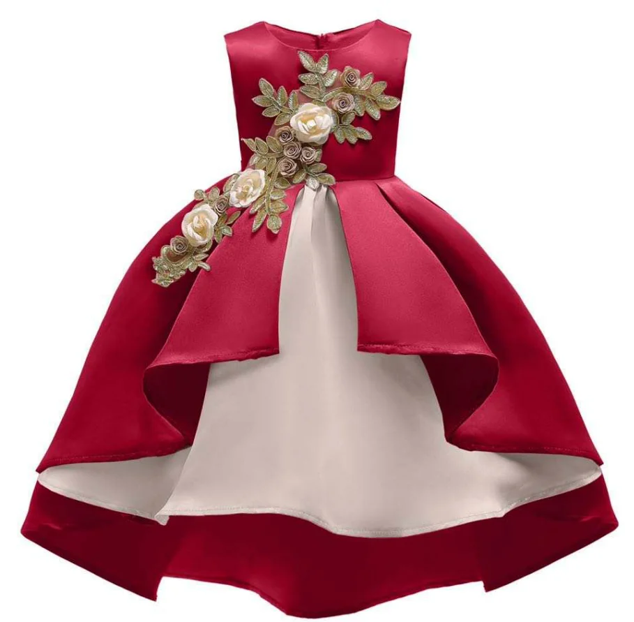 

Childrens Princess Birthday Party Dress Embroidered Sleeveless Princess dress