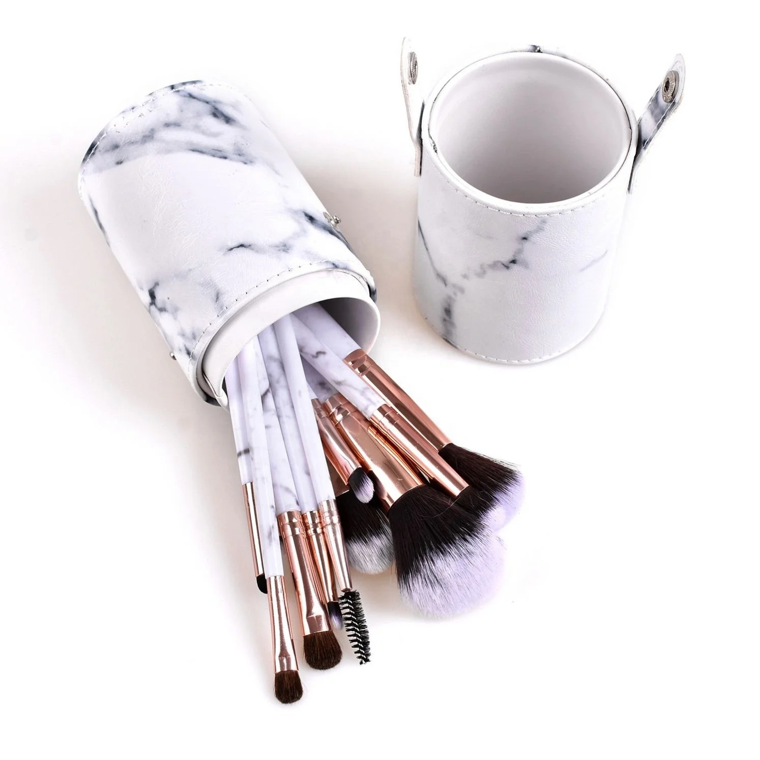 

12 Pcs Marble Print Makeup Brush Set Glitter Beauty Cosmetics, Pics