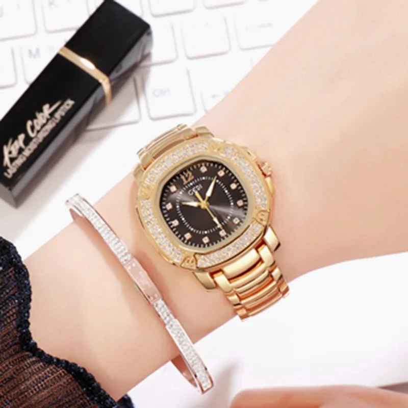 

GEDI Women Watches Ladies Fashion Watch Lady Wrist Watch Luxury Brand Diamond Woman Quartz Gold Watch Clock Gifts For Women