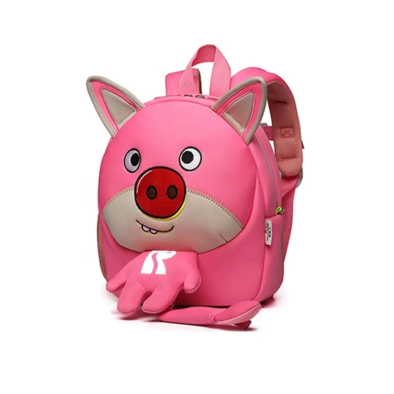 

drop shipping hot sale neoprene zodiac cute cartoon piggy kindergarten children's schoolbag