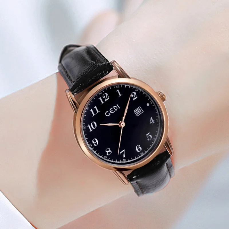 

Latest Design Leather Automatic Wrist Fashion Women Watches For Ladies Quartz Watches Japan Movt, Optional