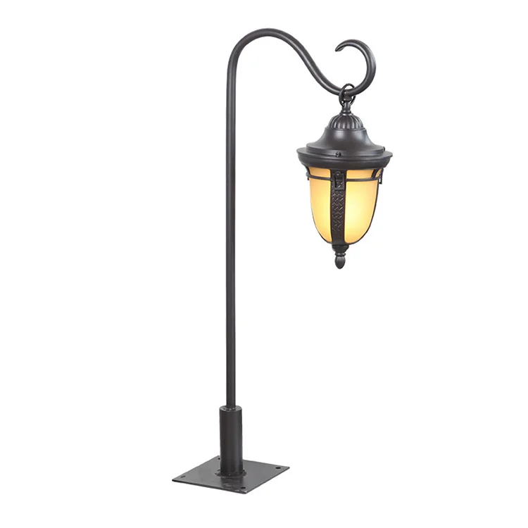 Wholesale outdoor waterproof aluminum Antique Lamp Post for garden lawn Pathway