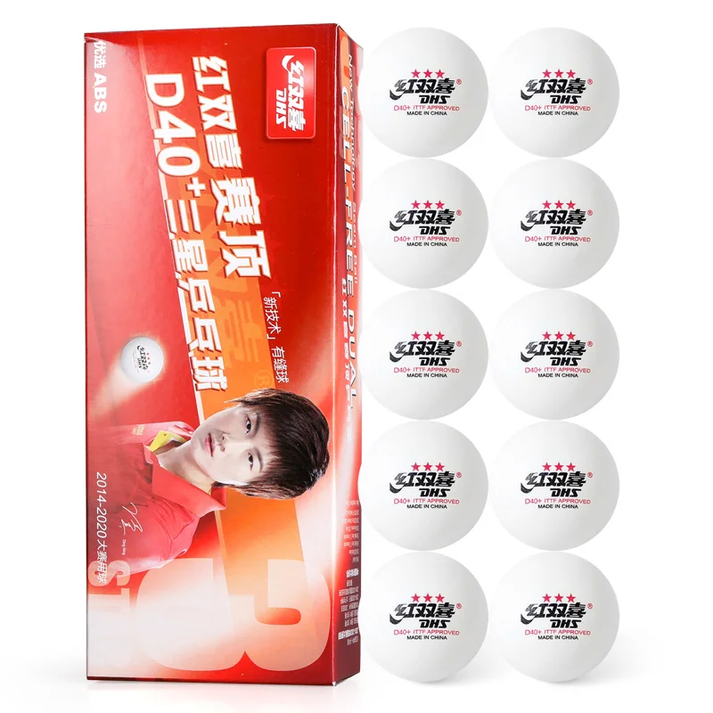 

DHS Double Happiness 3 stars Table Tennis Tournament Top 40+ Seam Ball White International Competition Training