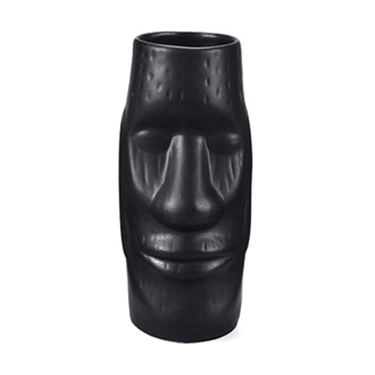 

barware collectible custom shape design porcelain tiki glass cup sets face ceramic tiki estatuas mug