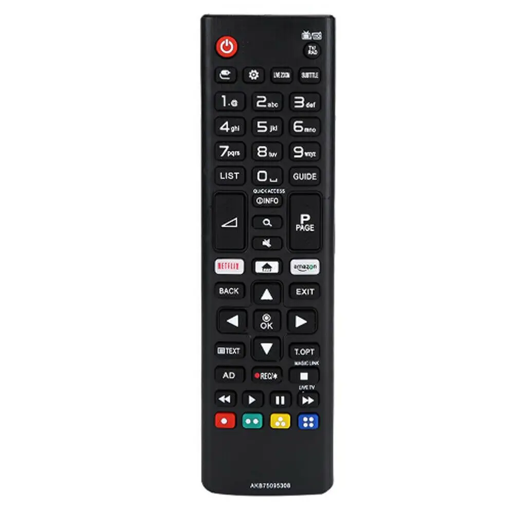 

Hot Selling High Quality 433mhz IR Smart TV Remote Control For L/G 3D AKB75095308 AKB75095307 Universal Remote Control netflix, Black