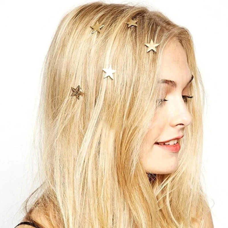 

Simple star hairpin simple pearl spiral clip hair decoration Yane for girls