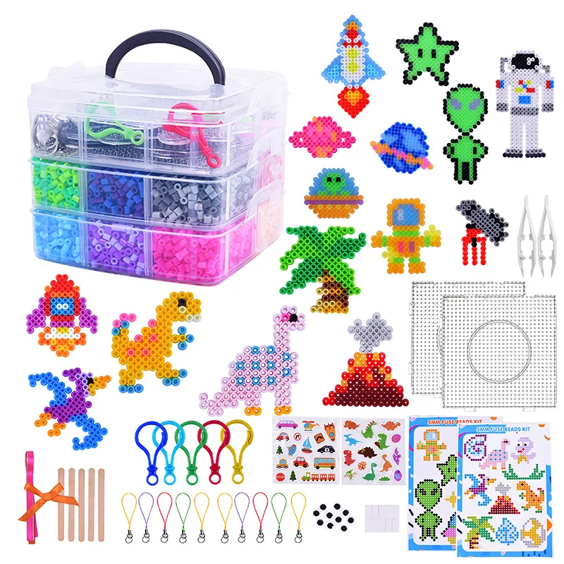 2025 Factory Directly Three-layer 24 Colors Kid'S Arts Crafts Iron Perler Fuse Bead Ironing 5Mm Hama Fuse Beads for Kids