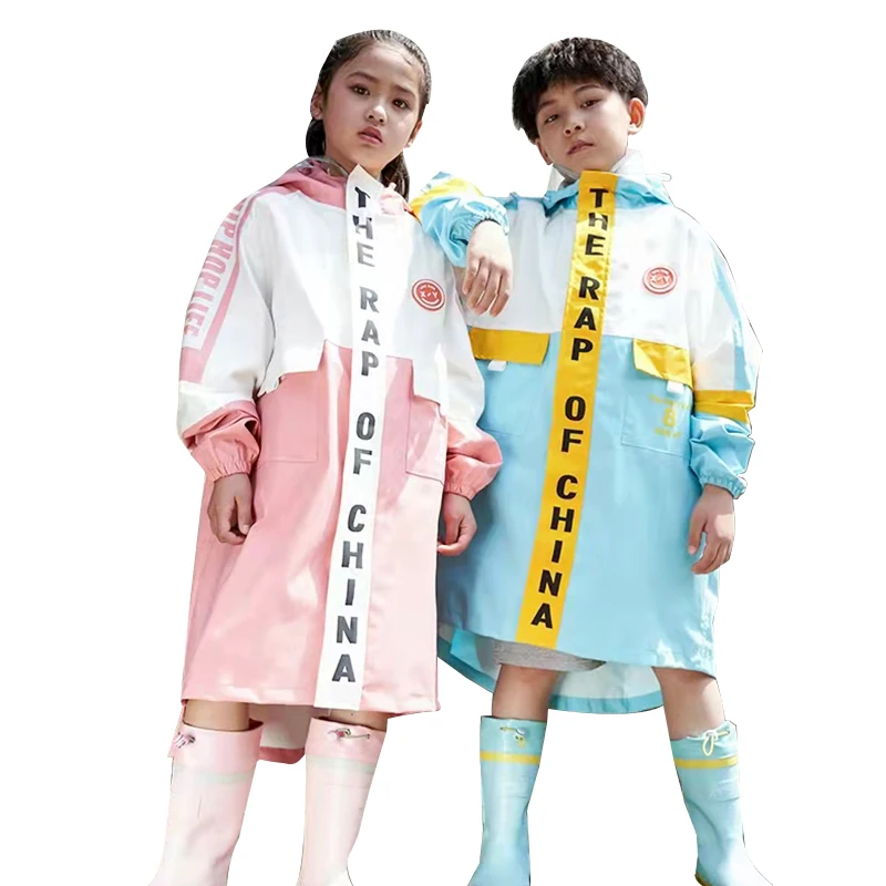 

Factory Sale Breathable Waterproof Kid Cartoon Rainwear Fabric Taslon Reusable Rain coat Cute Children Fabric Raincoat, Pink,blue,yellow