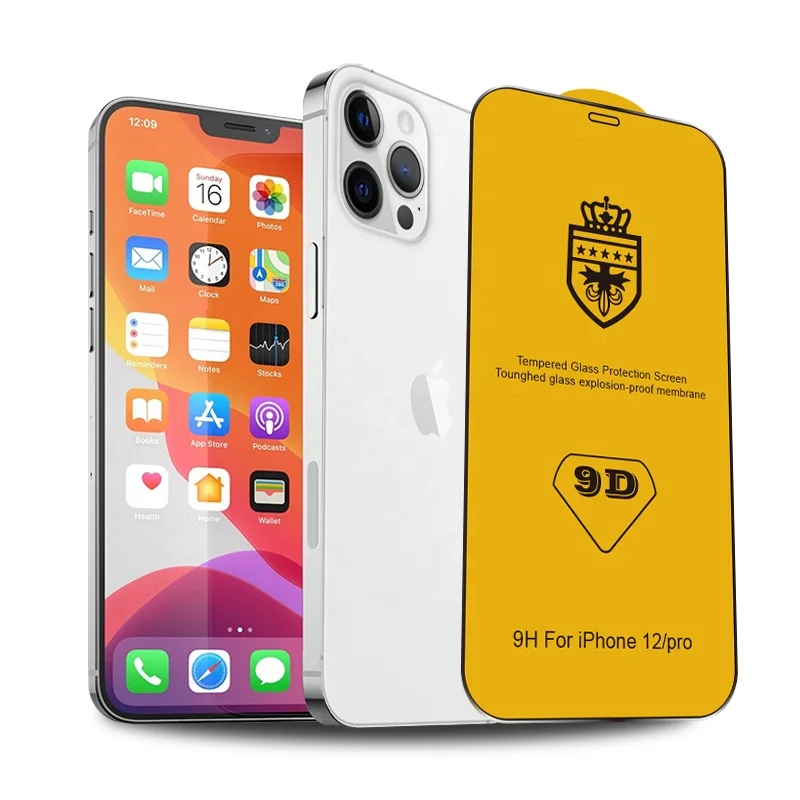 

2021 fahsion Full cover 9D full glue quality Tempered glass screen protector For iPhone XS Max X Xr 6 7 8 Plus 9H Screen Flim