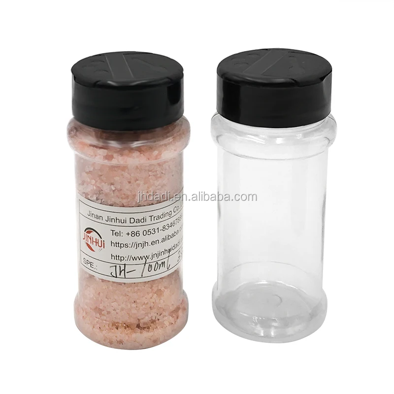 High Quality Clear Empty Spice Bottles 4oz Plastic Pet Salt Shaker