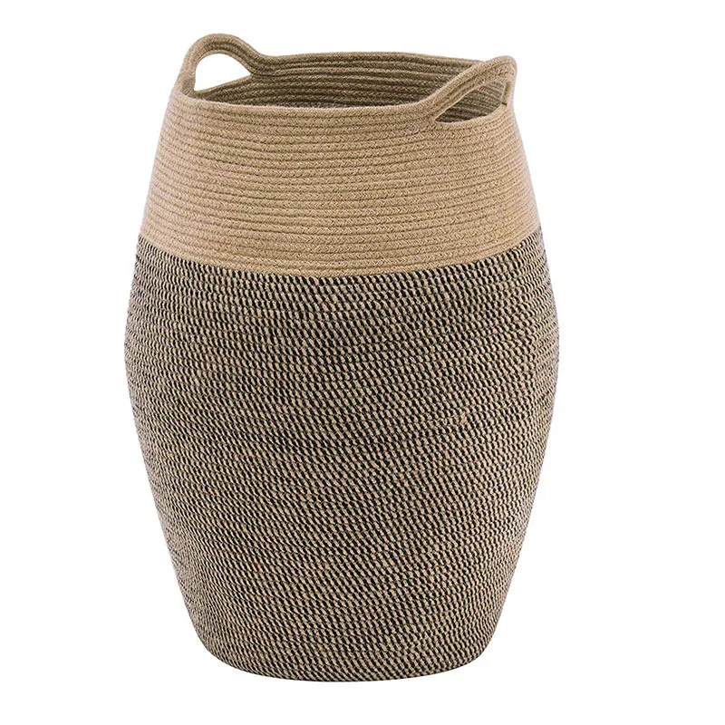 

Large woven storage basket with handle Toy dirty clothes hamper Household Woven laundry basket