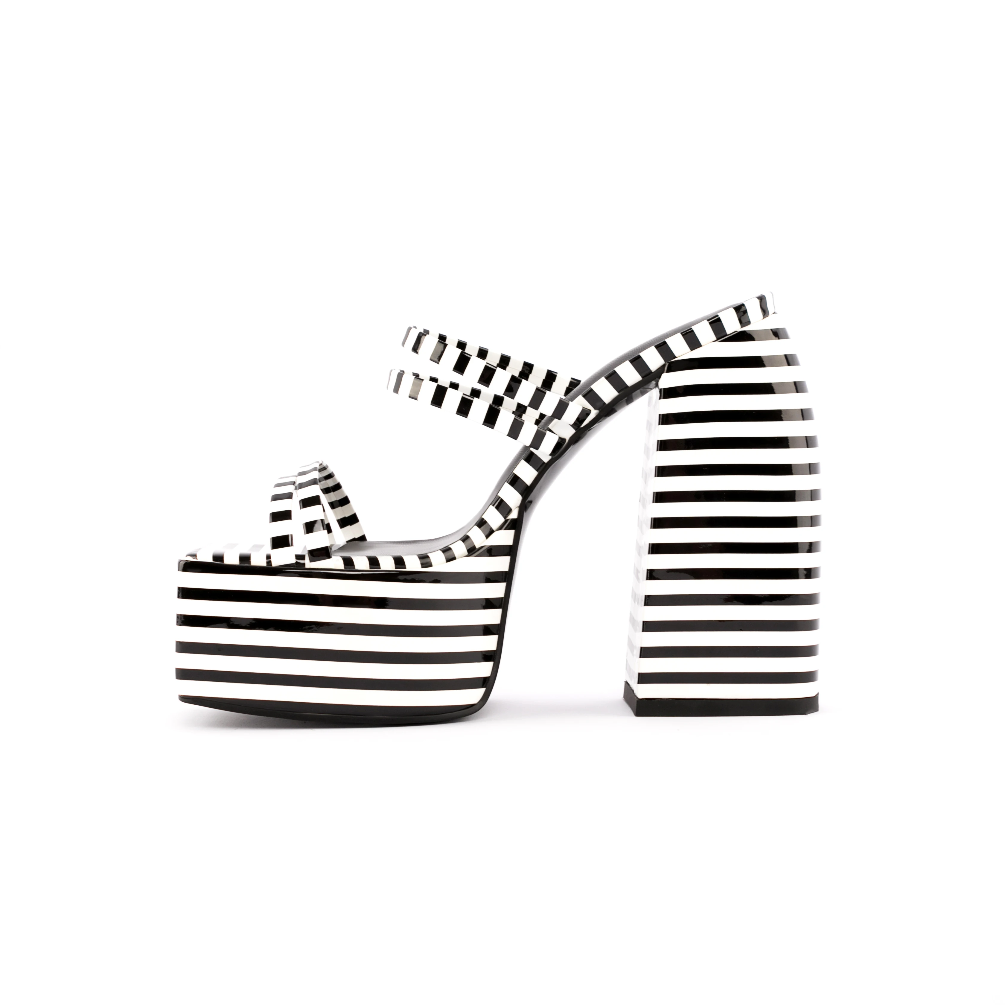 

Super High Heel Platform Sandals Sexy Zebra Print Shoes Summer Nightclub Stripper Female Women Slippers Wedges Plus Size 44