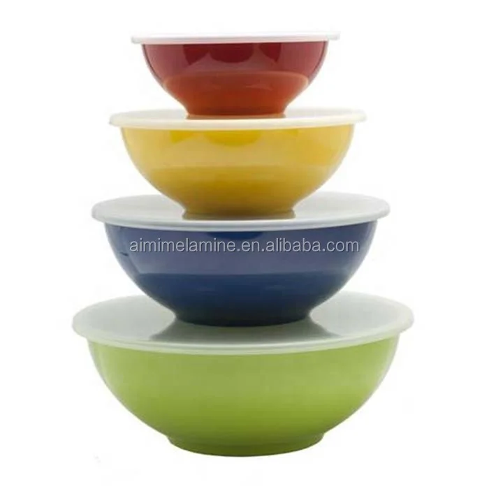 

Plastic Mixing Bowls with Lids melamine melamine salad bowl round, Customized color