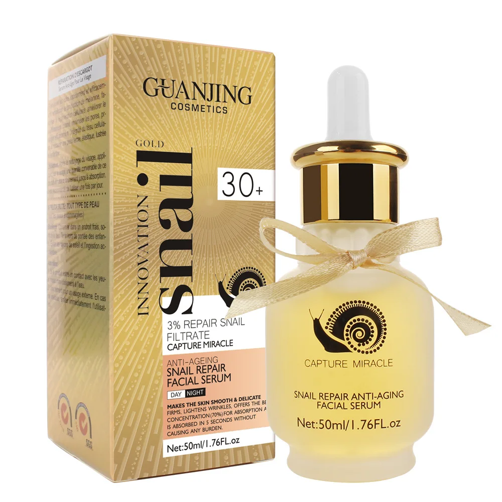 

50ml Skin Care Anti Wrinkle Brightening Firming Natural Anti Aging Snail Repair Face Serum