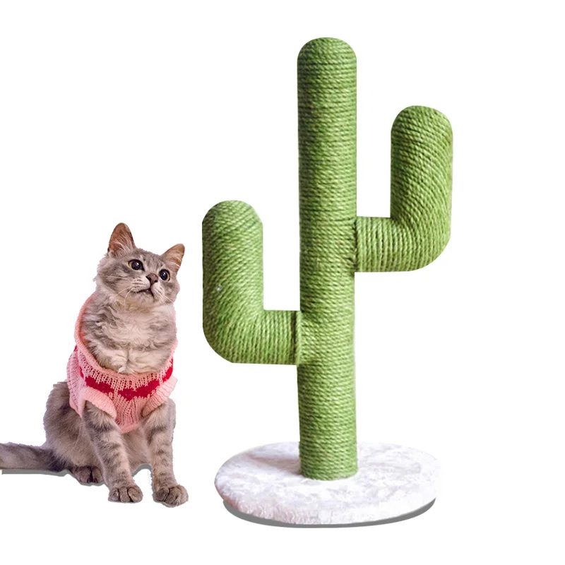 

Durable Cactus Sisal Material Scratch Resistant Cat Tree Cat Tower For Cat, Green