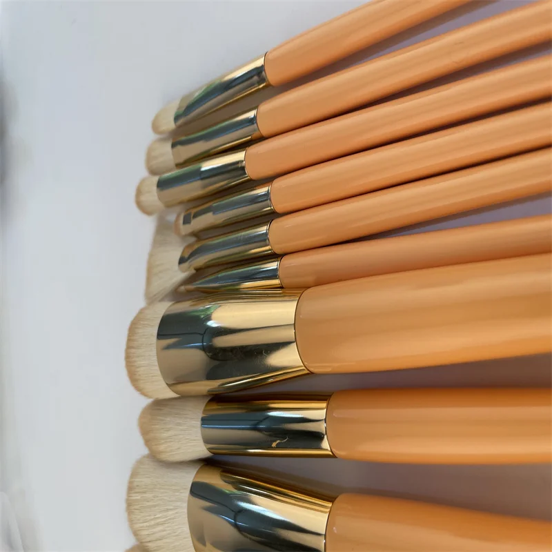 

10pcs Custom Luxury Logo Makeup Brushes brush Makeup Kit with Bag Wholesale, As the picture