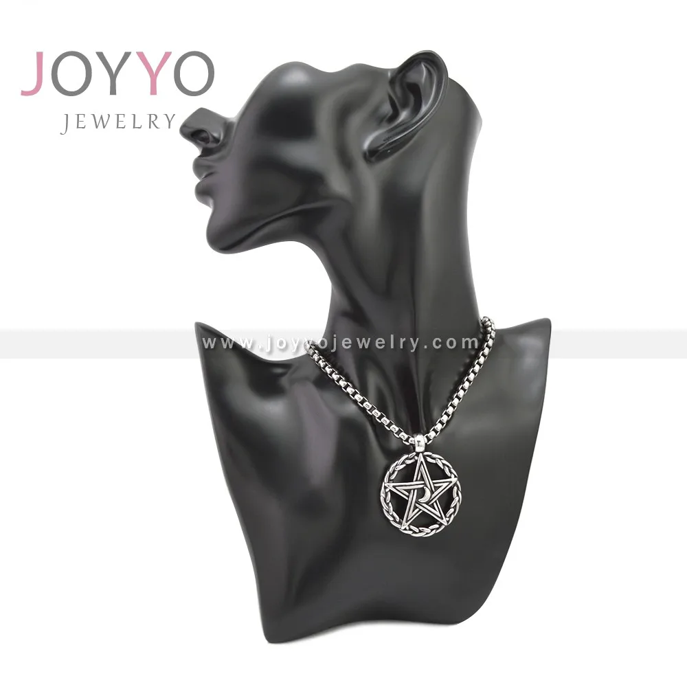 

European and American five-pointed star personality domineering pendant stainless steel hip hop jewelry, As picture