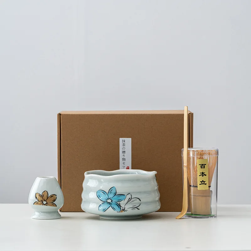 Japanese Matcha Suit Accessories Tea Set Four-piece Matcha Bowl Matcha Tea Set Suit Baibenli Tea Tuo