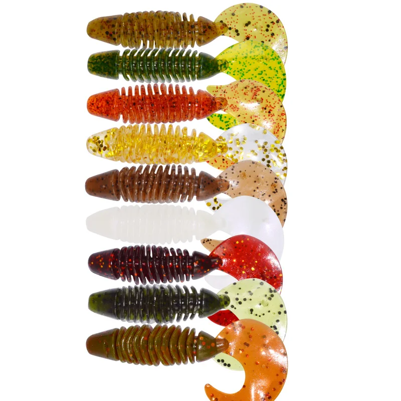 

Paddle Tail Swimbait 60mm 3g 6pcs Soft Jerk Baits Fishing Lures, Plastic Soft Lure Fishing Gear, 9 colors