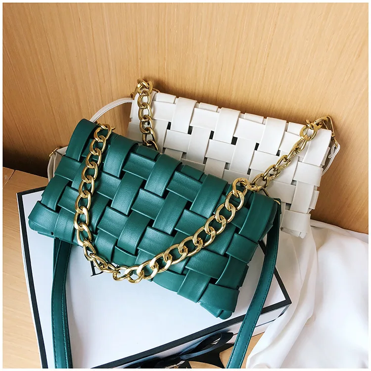 

Fashion and popular handbags 2021 new trendy wild one-shoulder armpit bag woven messenger bag woven leather handbags