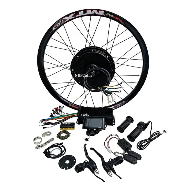 Fastship MTX 72V 3000W Ebike Kit Electric Bike Conversion Kit 72V 3000W Hub Motor Wheel with 80A Dual Hall Controller SW900 UKC1