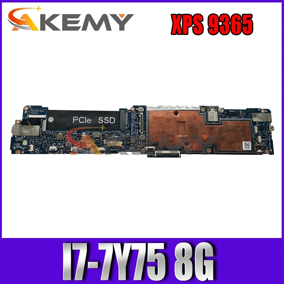 

Akemy BRAND NEW I7-7Y75 8G FOR DELL XPS 9365 Laptop Motherboard BAZ80 LA-D781P CN-0386F4 386F4 Mainboard 100% tested
