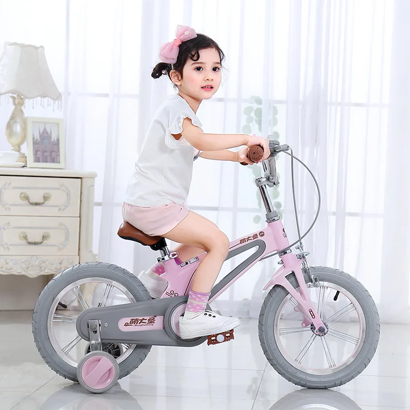 

MONTASEN DESIGN M-F800 2021 New Design Montasen 14 or 16 inch T-shaped Front Fork Magnesium Alloy Frame Fashion Kid Bicycle, Pink and green