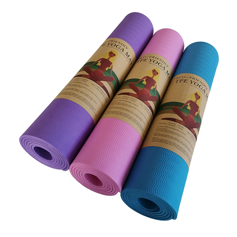 

Custom private cheap anti skid eco friendly TPE yoga mat, Customized color