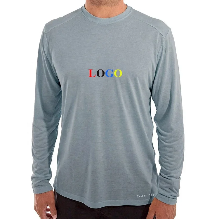 

Custom Mens Solid Color All Cotton Long Sleeve Tee Shirts Customizable Hundred Percent Blank Ring Spun Cotton T Shirt, Customized color
