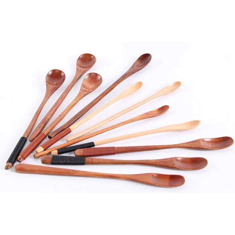 

Wholesale Eco Friendly Wooden Coffee Spoon Long Handle Stick Spoons For Honey Mixing